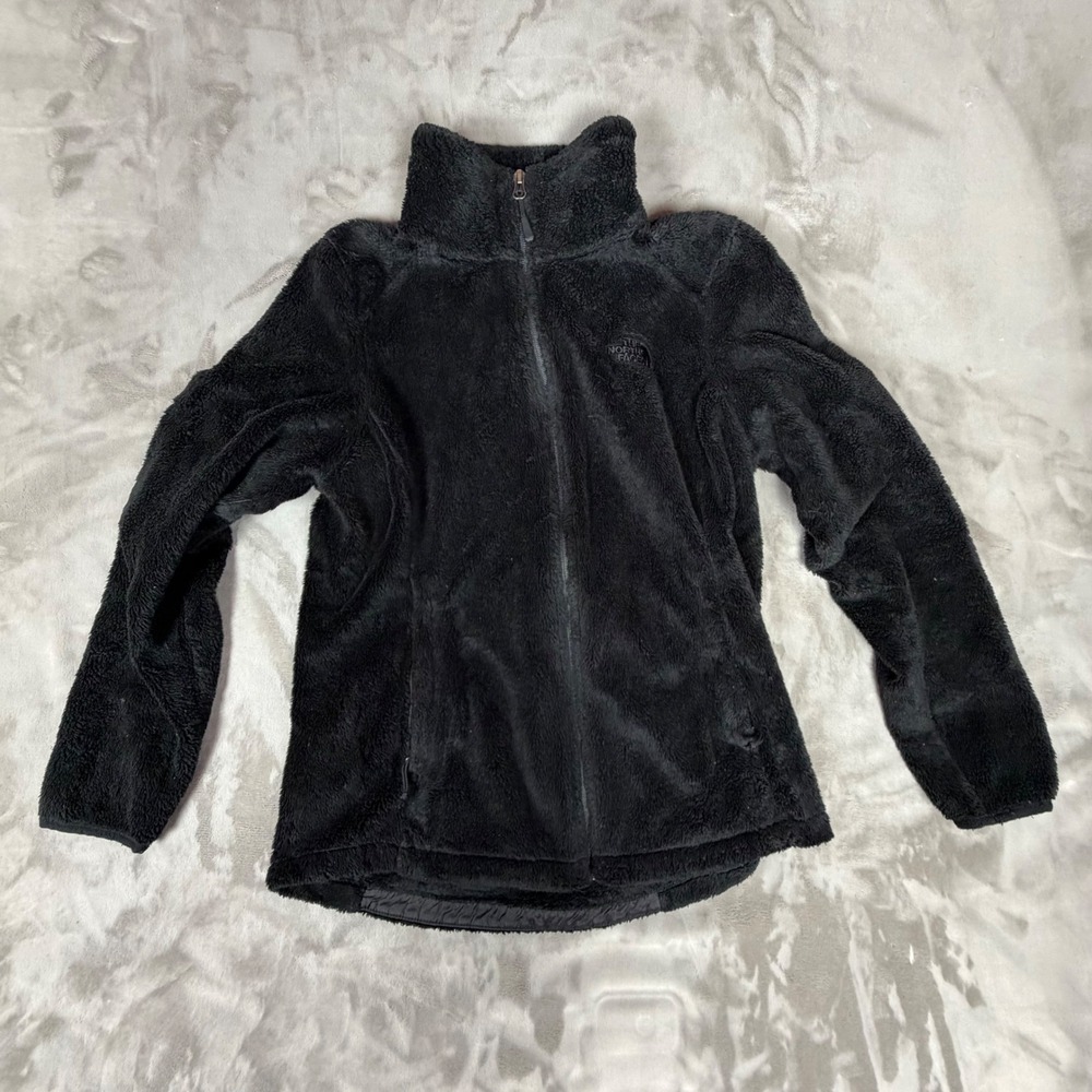The North Face Osito Fleece Jacket Womens Medium Black Full Zip Soft Plush